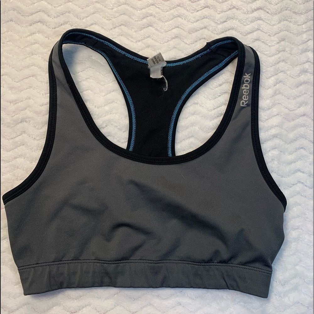 Reebok grey sports bra size small